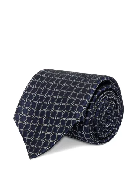 Cravată Michael Kors de mătase cu imprimeu geometric albastru