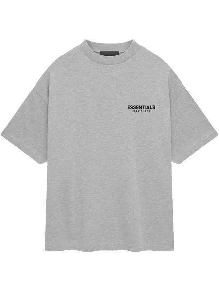 Tricou Fear Of God Essentials din jerseu cu decolteu rotund gri