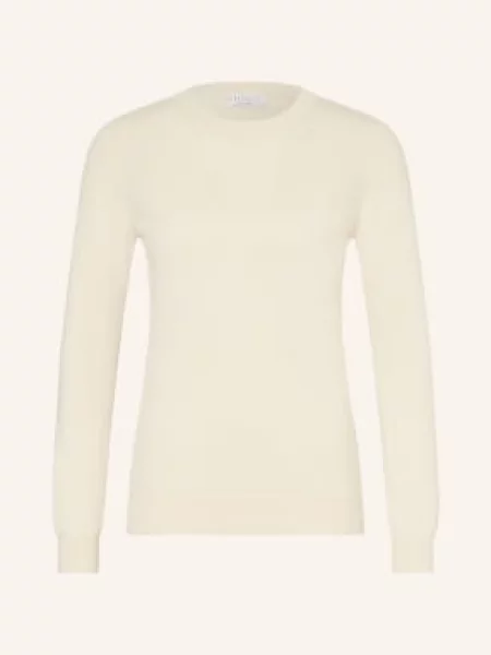 Brunello Cucinelli Sweter Z Kaszmiru Z Kamieniami Ozdobnymi beige beżowy