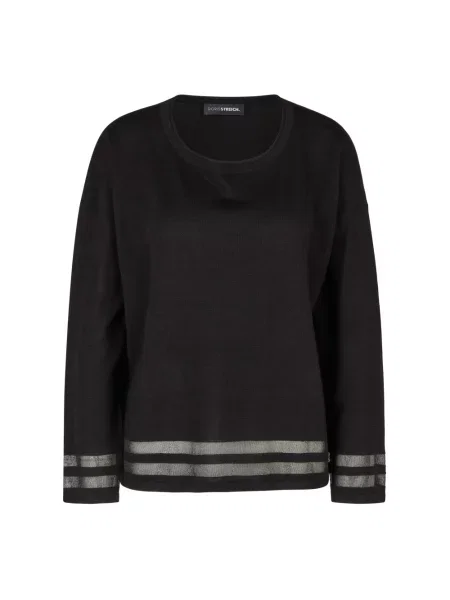 Dzianinowy sweter Doris Streich czarny