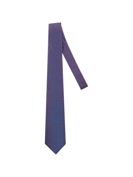 Cravată Corneliani cu imagine cu imprimeu geometric albastru