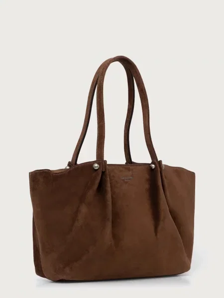Замшевая сумка шоппер Weekend Max Mara
