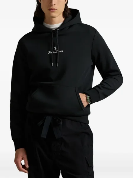 Chiloți Polo Ralph Lauren din țesătură twill cu autograf cu glugă albastru