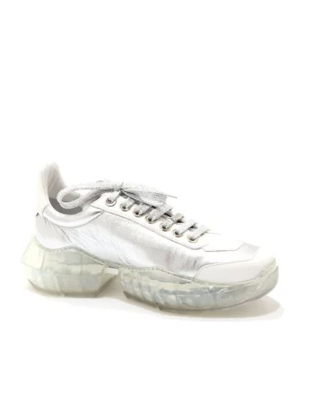Sneakersy Jimmy Choo skórzane białe