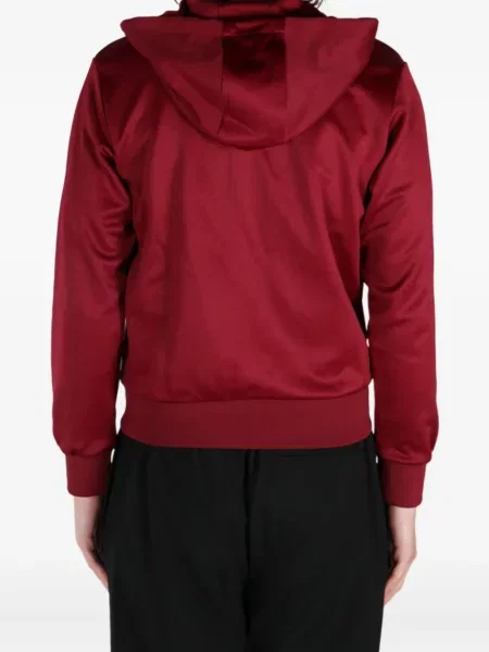 Tricou Adidas cu broderie plisat din satin roșu