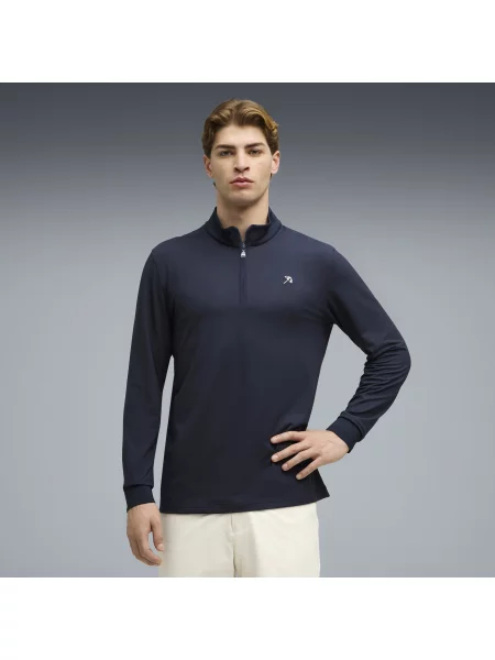 Kurtka golfowa PUMA x ARNOLD PALMER CLOUDSPUN z zamkiem Akcesoria M niebieski