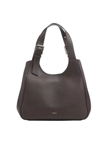 Shopperka Furla skórzana brązowa