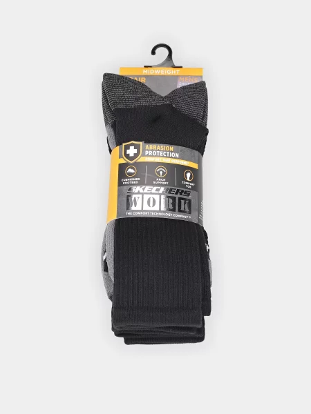 Skechers Набір шкарпеток Поліестер/бавовна чорний