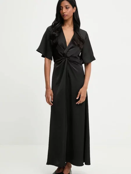 Haljina Answear.LAB maxi širi se prema dolje crna