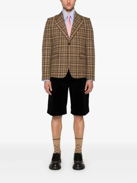 Pantaloni scurți Gucci plisate negru