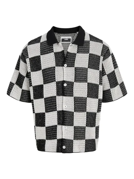 JACK & JONES Kardigan JCOATHLETICO / offwhite černá