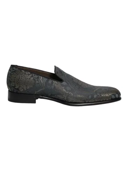 Półbuty Dolce And Gabbana skórzane w kwiatki