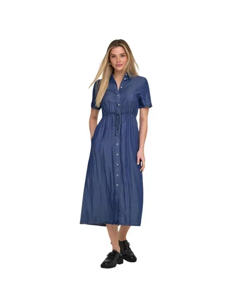 ONLY Rochie tip bluză ONLCHARIS denim albastru