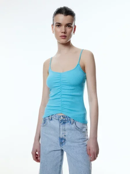 EDITED Top Sutton deschis albastru