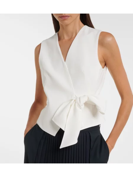 Vestă Max Mara drapată alb