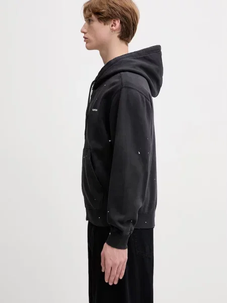 Carhartt WIP Hooded Painter кофта яка розстібається з капюшоном чорний