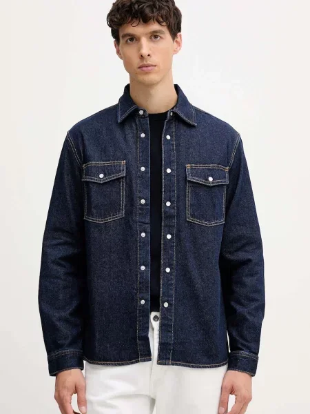 Jeans srajca United Colors of Benetton mornarsko modra