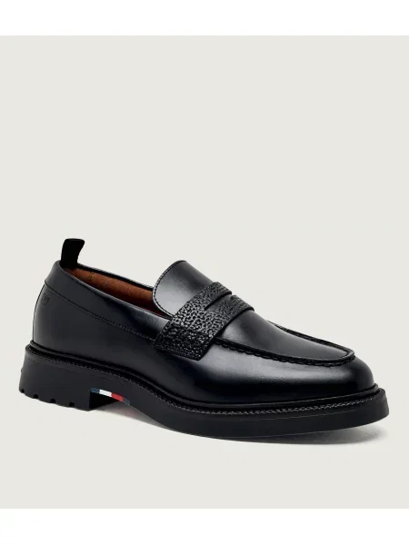 Pantofi loafer Tommy Hilfiger din piele casual negru