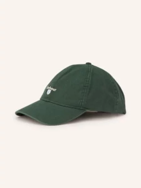 Czapka z daszkiem z czystej bawełny model CASCADE' Barbour zielona