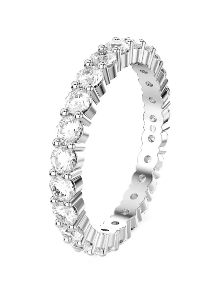 Inel Swarovski de cristal argintiu