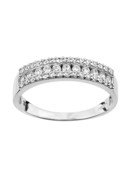 DIAMANT LETERNEL Prsten Eternity-Ring aus Weißgold mit Zirkonia srebro
