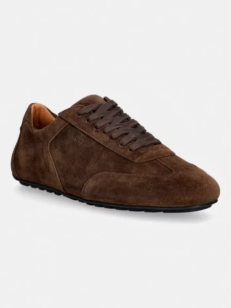 BOSS Noel sneakers pentru bărbați din piele întoarsă maro