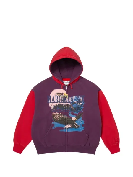 Суичър с качулка Supreme виолетово