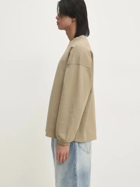 Μπλούζα VETEMENTS Oval Logo Cropped Boxy μπεζ