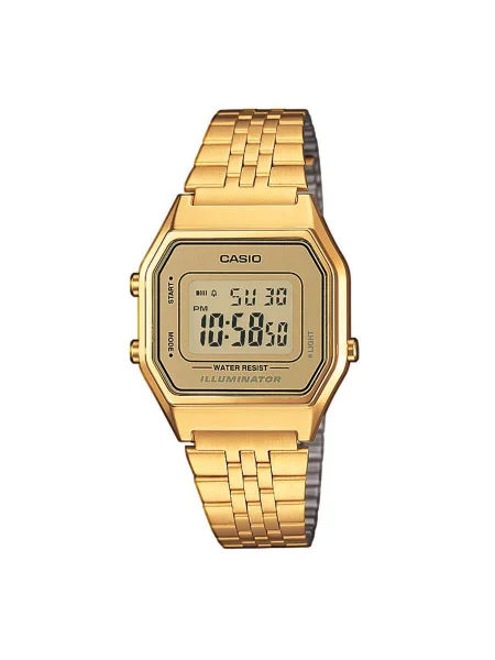 Retro hodinky Casio zlatá