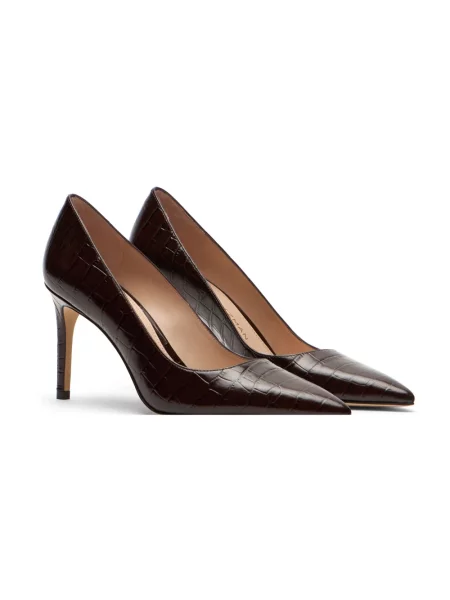 Czółenka Stuart Weitzman skórzana brązowa