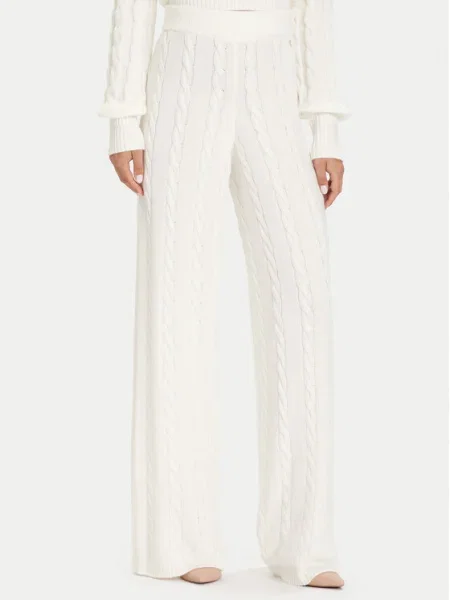 Guess Плетени панталони Екрю