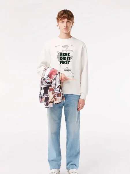 Детский свитшот Lacoste белый