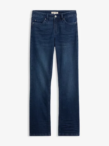 Jeansy ze stretchem o kroju bootcut mid waist niebieskie