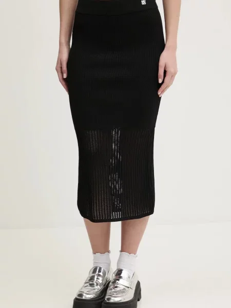 HUGO spódnica maxi ołówkowa czarny