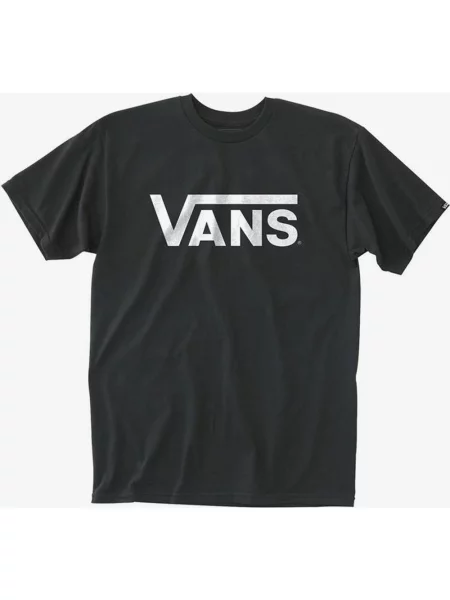 T-shirt Vans Classic z krótkim rękawem czarno-biały S biała