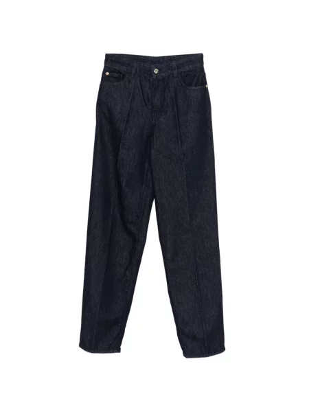 Blugi Emporio Armani plisate albastru