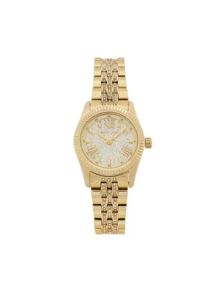 MICHAEL Michael Kors Analógové hodinky LEXINGTON zlatá / priehľadná