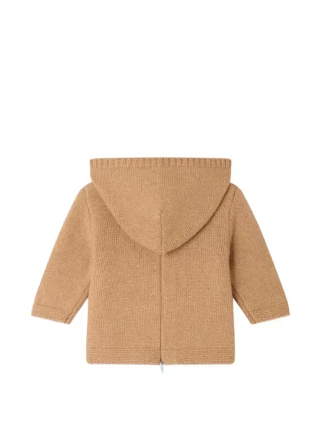 Bluza z kapturem dziecięca Bonpoint brązowa