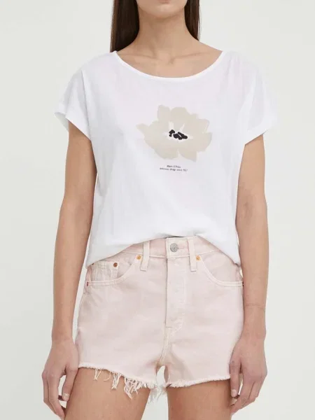 Levi's pantaloni scurti jeans femei neted high waist roz