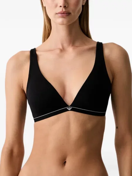Sutien triunghi Emporio Armani cu imagine negru