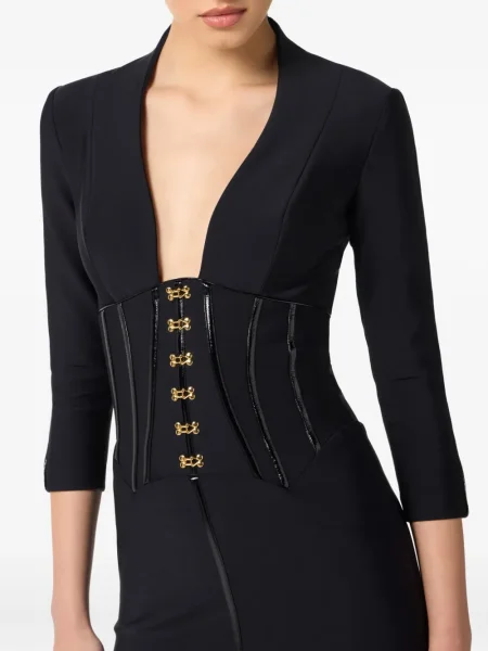 Костюм мини рокля Elisabetta Franchi черно