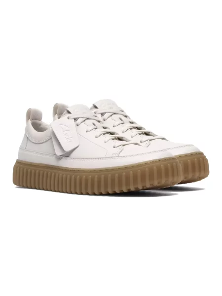 Półbuty Clarks skórzane białe