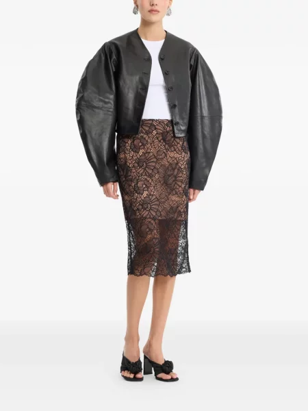 Geanta de piele Rotate Birger Christensen negru