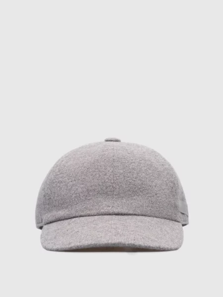 Кепка з кашеміру з логотипом Borsalino сіра
