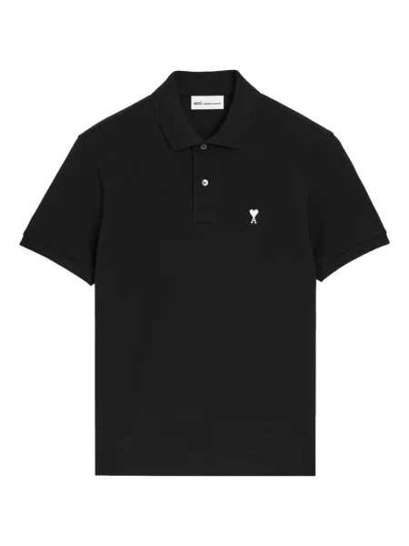 Polo Ami Paris cu broderie negru