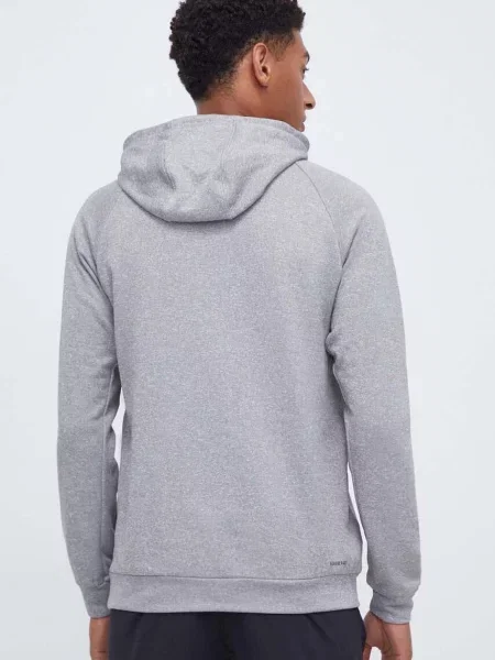 Φούτερ προπόνησης adidas Performance με κουκούλα γκρι