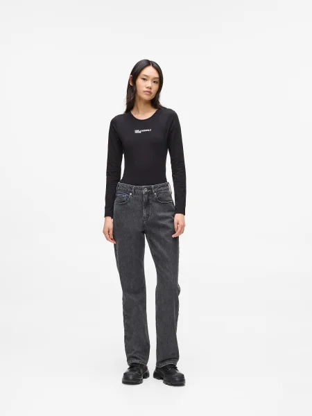Karl Lagerfeld Jeans Džínsy Straight Fit sivá
