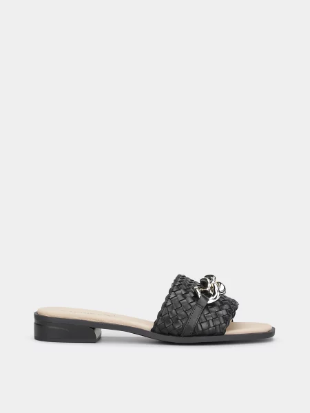 Caprice Шльопанці Шкіра чорний