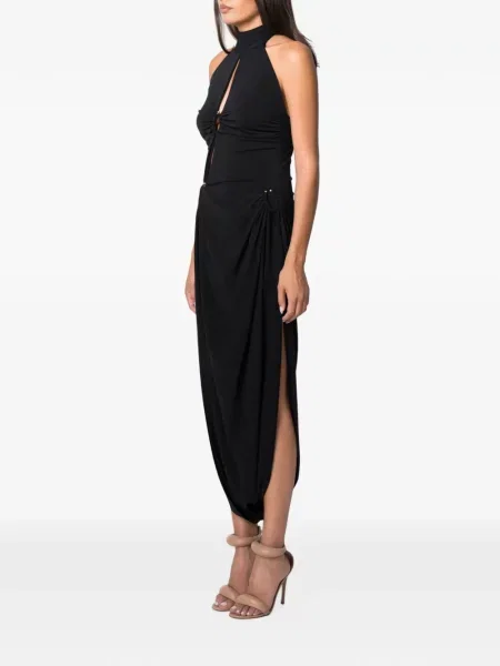 Rochie maxi Norina St drapată negru