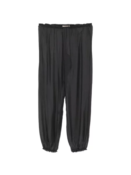 Pantaloni Paloma Wool de lână cu volane negru